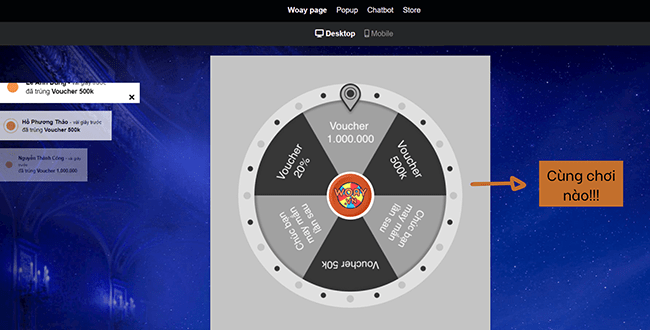 Tự tạo vòng quay với Woay 6